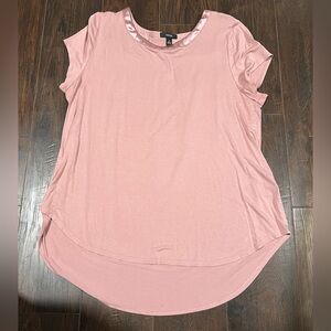 Alfani Pink Scoop-Neck Short Sleeve Tee